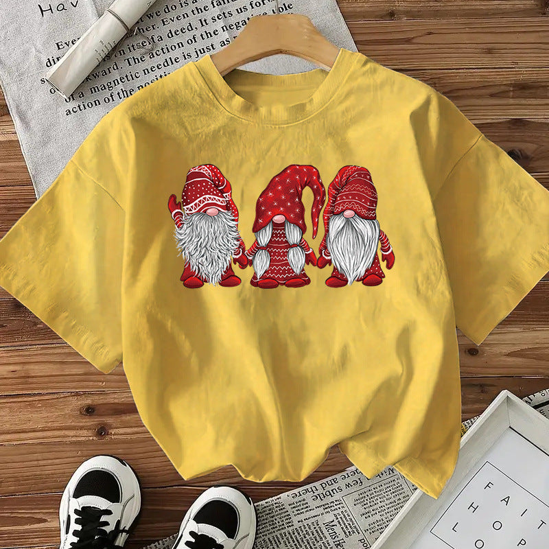 Women’s Cotton Christmas Graphic Tee – Festive Short Sleeve Holiday Top