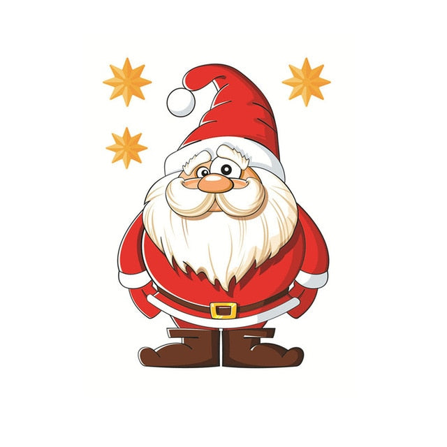 Christmas Window Stickers | Santa, Snowman & Reindeer Holiday Decorations