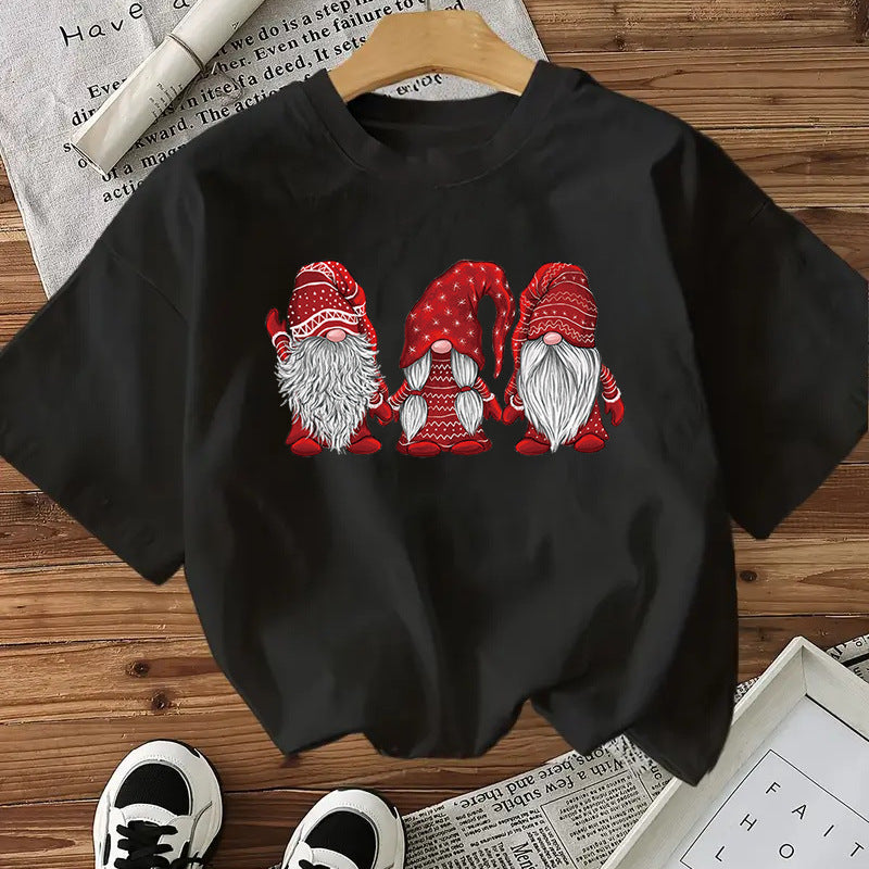 Women’s Cotton Christmas Graphic Tee – Festive Short Sleeve Holiday Top