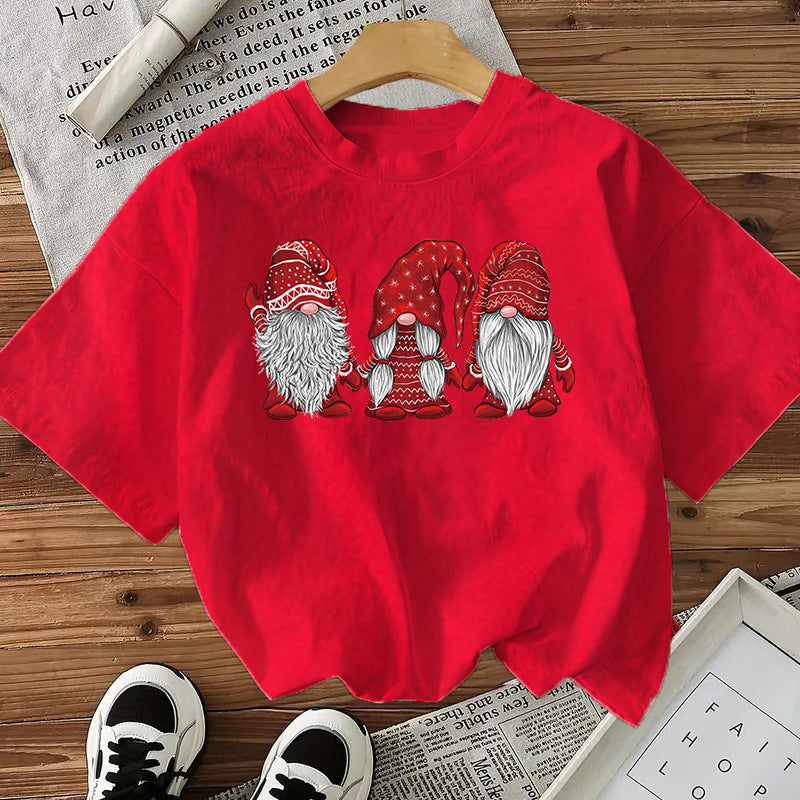 Women’s Cotton Christmas Graphic Tee – Festive Short Sleeve Holiday Top