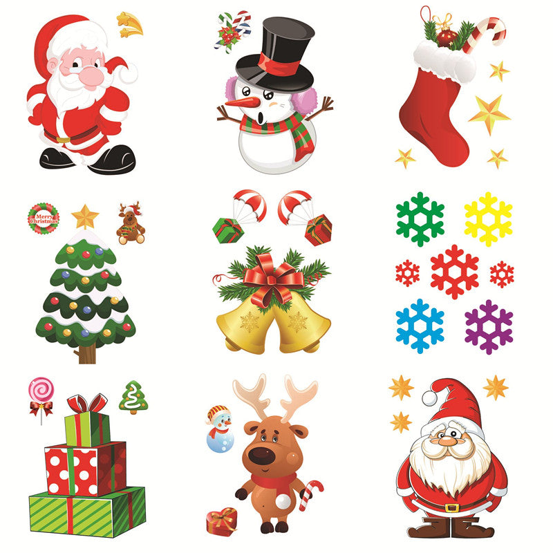 Christmas Window Stickers | Santa, Snowman & Reindeer Holiday Decorations