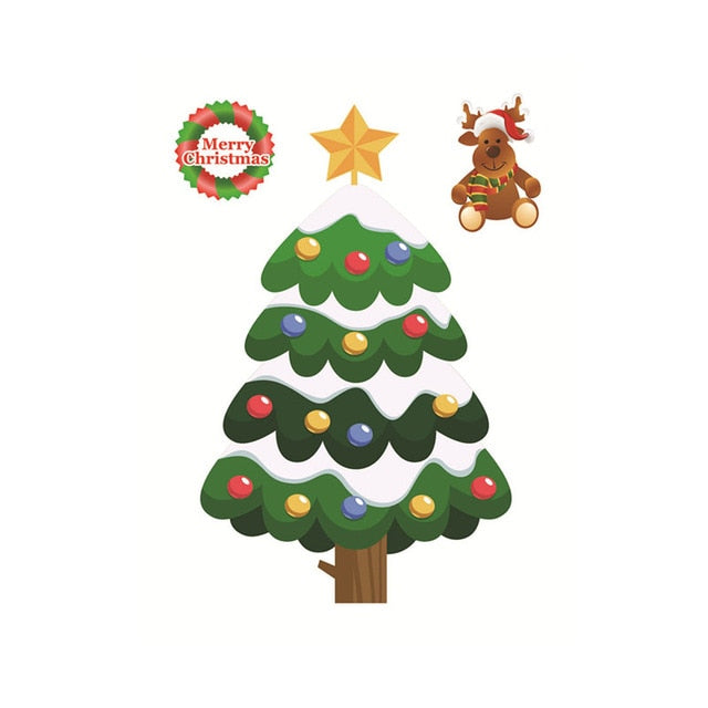 Christmas Window Stickers | Santa, Snowman & Reindeer Holiday Decorations