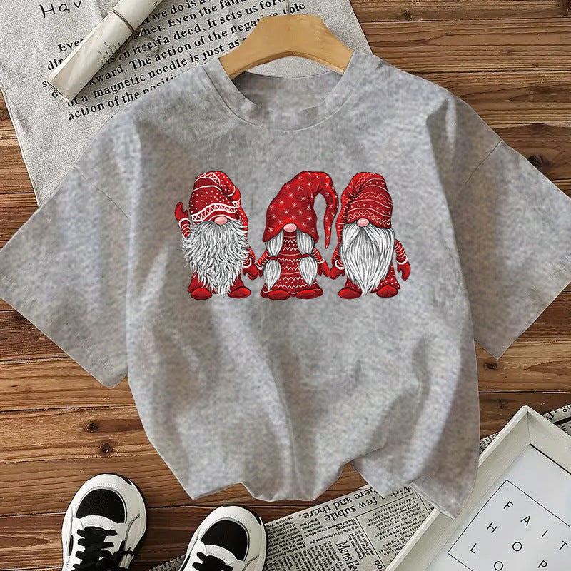 Women’s Cotton Christmas Graphic Tee – Festive Short Sleeve Holiday Top