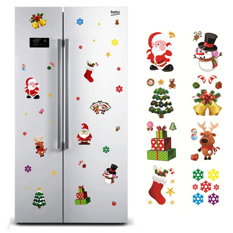 Christmas Window Stickers | Santa, Snowman & Reindeer Holiday Decorations